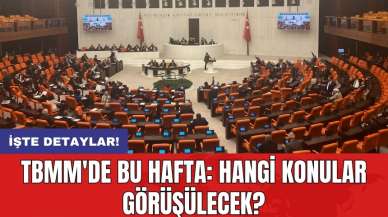 TBMM'de bu hafta: Hangi konular görüşülecek?