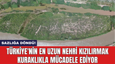 Türkiye'nin en uzun nehri Kızılırmak kuraklıkla mücadele ediyor