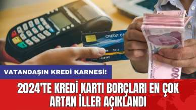 2024'te kredi kartı borçları en çok artan iller açıklandı!