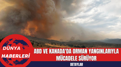 ABD ve Kanada'da Orman Yangınlarıyla Mücadele Sürüyor