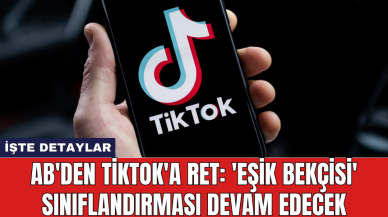 AB'den TikTok'a Ret: 'Eşik Bekçisi' sınıflandırması devam edecek