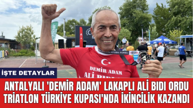 Antalyalı 'Demir Adam' lakaplı Ali Bıdı Ordu Triatlon Türkiye Kupası'nda ikincilik kazandı