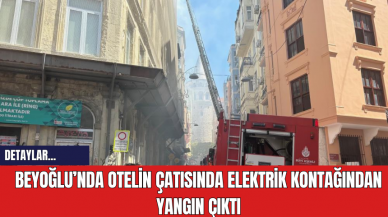 Beyoğlu’nda Otelin Çatısında Elektrik Kontağından Yangın Çıktı