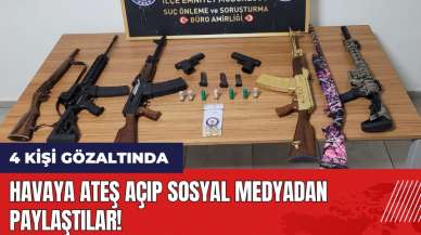 Burası Adana! Havaya ateş açıp sosyal medyadan paylaştılar