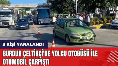 Burdur Çeltikçi'de yolcu otobüsü ile otomobil çarpıştı