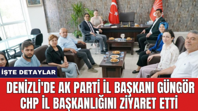 Denizli'de AKP İl Başkanı Güngör CHP İl Başkanlığı'nı ziyaret etti