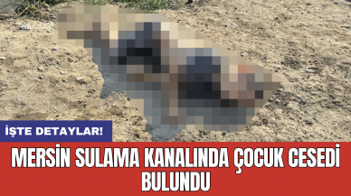 Mersin sulama kanalında çocuk cansız bedeni bulundu