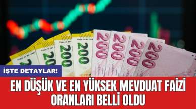 En düşük ve en yüksek mevduat faizi oranları belli oldu