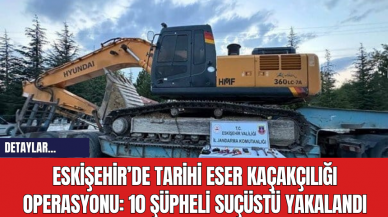 Eskişehir’de Tarihi Eser Kaçakçılığı Operasyonu: 10 Şüpheli Suçüstü Yakalandı