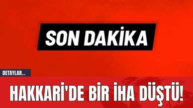 Hakkari'de Bir İHA Düştü!