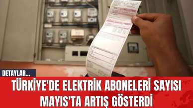 Türkiye'de Elektrik Aboneleri Sayısı Mayıs'ta Artış Gösterdi