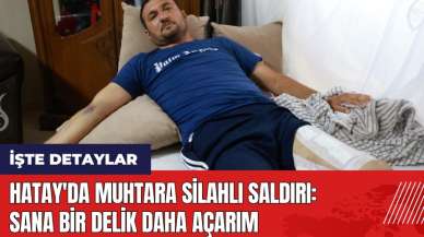 Hatay'da muhtara silahlı saldırı: 'Sana bir delik daha açarım'