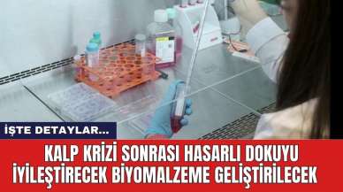 Kalp krizi sonrası hasarlı dokuyu iyileştirecek biyomalzeme geliştirilecek