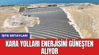 Kara yolları enerjisini güneşten alıyor