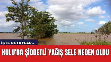 Kulu'da şiddetli yağış sele neden oldu