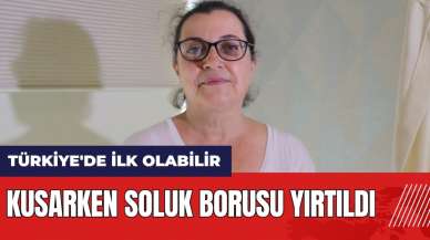 Kusarken soluk borusu yırtıldı!