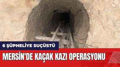 Mersin'de kaçak kazı operasyonu! 6 şüpheli suçüstü yakalandı