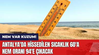 Nem var kuzum! Antalya'da hissedilen sıcaklık 60'a nem oranı 94'e çıkacak