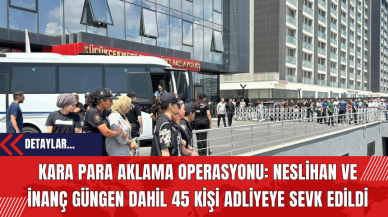 Kara Para Aklama Operasyonu: Neslihan Ve İnanç Güngen Dahil 45 Kişi Adliyeye Sevk Edildi