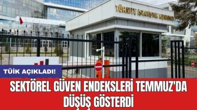 Sektörel Güven Endeksleri Temmuz'da düşüş gösterdi