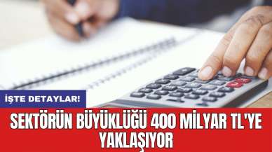 Sektörün büyüklüğü 400 Milyar TL'ye yaklaşıyor