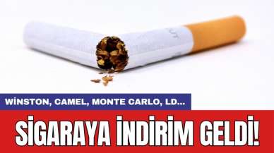 Sigaraya indirim geldi! Winston, Camel, Monte Carlo, LD...