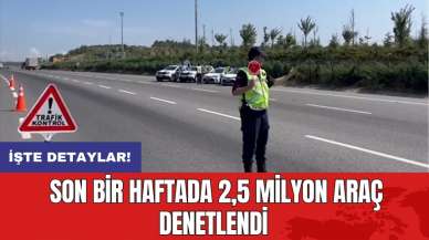 Son bir haftada 2,5 milyon araç denetlendi