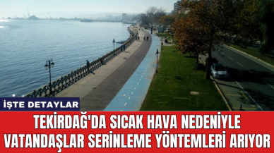 Tekirdağ'da sıcak hava nedeniyle vatandaşlar serinleme yöntemleri arıyor