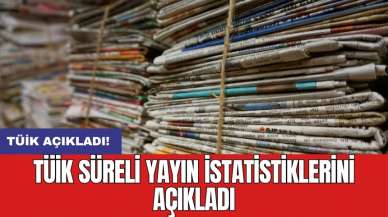 TÜİK Süreli Yayın İstatistiklerini açıkladı