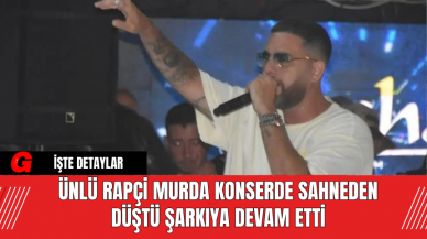 Ünlü Rapçi Murda Konserde Sahneden Düştü Şarkıya Devam Etti