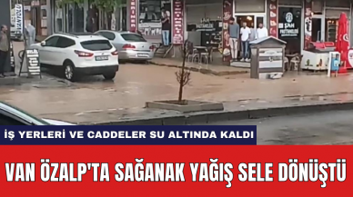 Van Özalp'ta sağanak yağış sele dönüştü