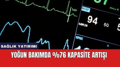 Yoğun bakımda Yüzde 76 Kapasite Artışı