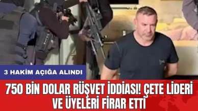 750 bin dolar rüşvet iddiası! Çete lideri ve üyeleri firar etti: 3 hakim açığa alındı