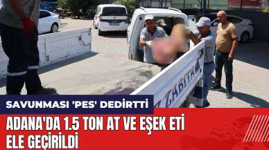 Adana'da 1.5 ton at ve eşek eti ele geçirildi!