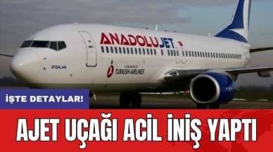 AJET uçağı acil iniş yaptı