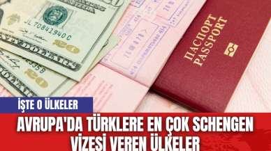 Avrupa'da Türklere en çok Schengen vizesi veren ülkeler