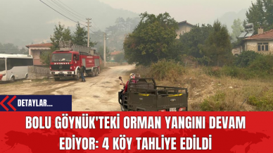 Bolu Göynük'teki Orman Yangını Devam Ediyor: 4 Köy Tahliye Edildi