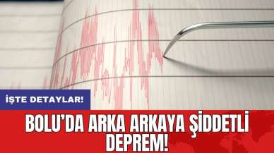 Bolu’da arka arkaya şiddetli deprem!