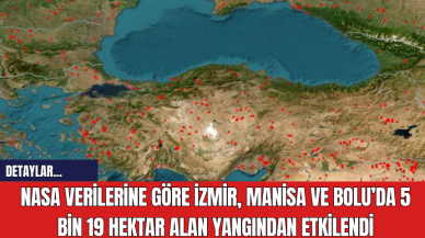 NASA Verilerine Göre İzmir, Manisa ve Bolu’da 5 Bin 19 Hektar Alan Yangından Etkilendi