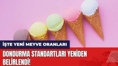 Dondurma standartları yeniden belirlendi! İşte yeni meyve oranları