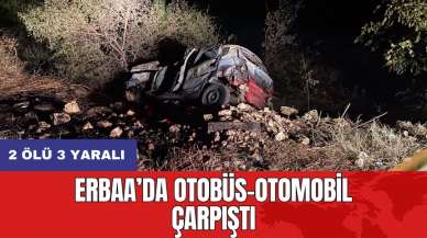 Erbaa’da otobüs-otomobil çarpıştı: 2 ölü 3 yaralı