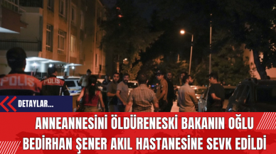 Anneannesini Öldüren Eski Bakanın Oğlu Bedirhan Şener Akıl Hastanesine Sevk Edildi