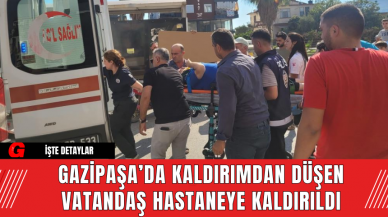 Gazipaşa’da Kaldırımdan Düşen Vatandaş Hastaneye Kaldırıldı