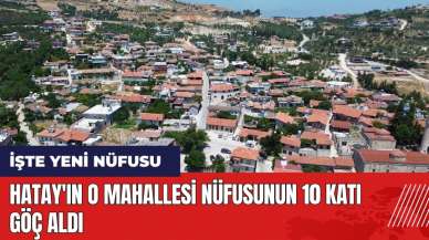 Hatay'ın o mahallesi nüfusunun 10 katı göç aldı