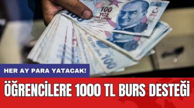 Her ay para yatacak! Öğrencilere 1000 TL burs desteği