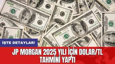 JP Morgan 2025 yılı için dolar/TL tahmini yaptı