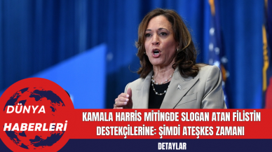 Kamala Harris Mitingde Slogan Atan Filistin Destekçilerine: Şimdi Ateşkes Zamanı