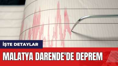 Malatya Darende'de deprem