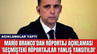 Mario Branco’dan Röportaj Açıklaması: 'Geçmişteki röportajlar yanlış yansıtıldı'