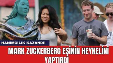 Hanımcılık kazandı! Mark Zuckerberg eşinin heykelini yaptırdı